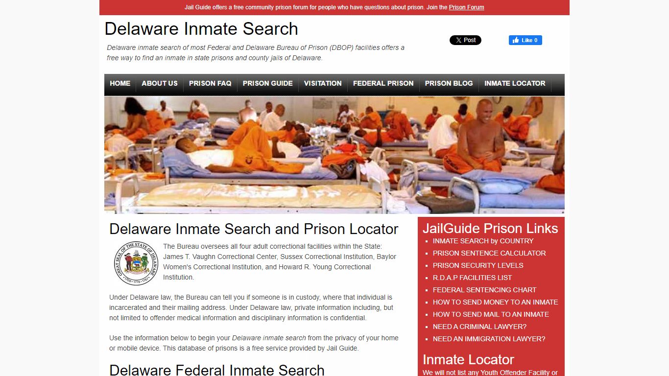 Delaware Inmate Search and Prison Lookup - Jail Guide