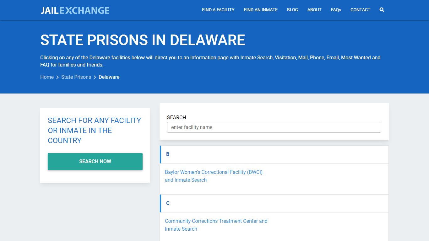 Delaware Prisons | DOC | Prison Inmate Search - Jail Exchange